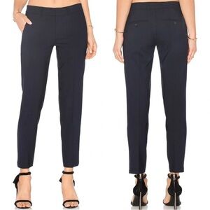 Vince Side Strapping Wool Pant Coastal Blue Minimalist Business Casual Women’s 4